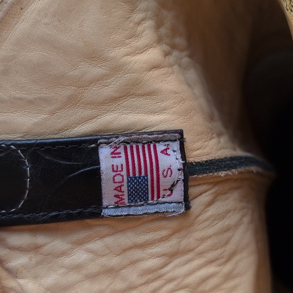 Anderson Bean Women's Black Ostrich Square Toe Cowboy Cowgirl Boots 10B - Picture 9 of 16